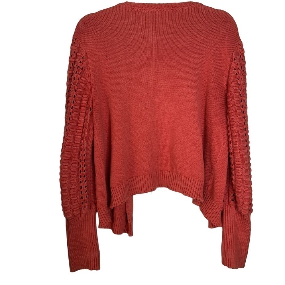 Soft Surroundings Hollyhock Cropped Cardigan Size M Medium Pink Bubble Sleeve. - Picture 5 of 8